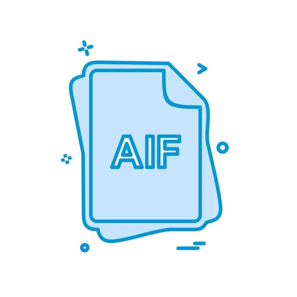 Tipo Archivo Aif Icon Design Vector — Archivo Imágenes Vectoriales