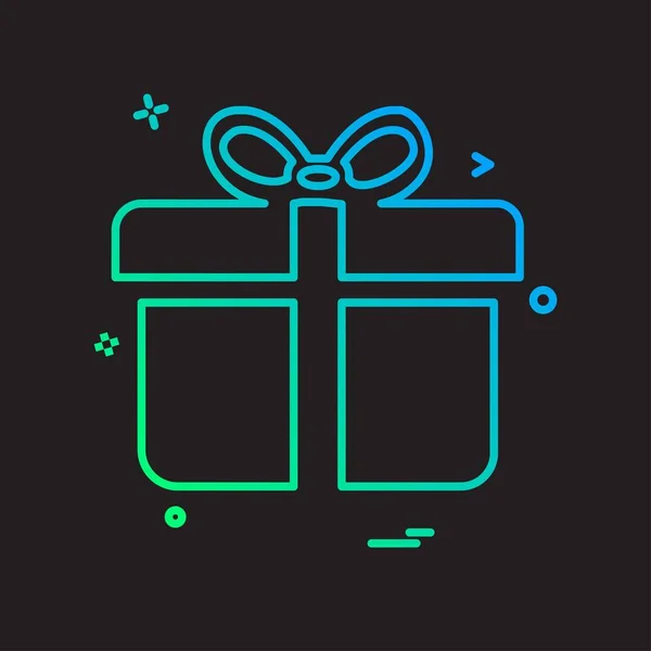 Geschenkbox Symbol Design Vektor Illustration — Stockvektor