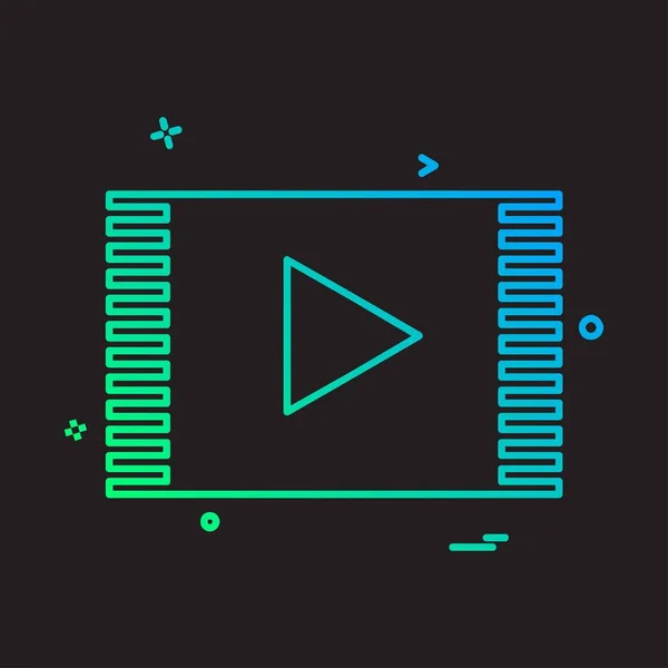 Video Symbol Design Vektor Illustration — Stockvektor