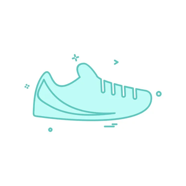 Shoes Icon Design Colorful Vector Illustration — Stock Vector