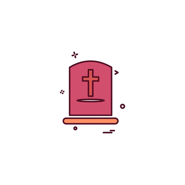 Grave Icono Diseño Vector — Vector de stock