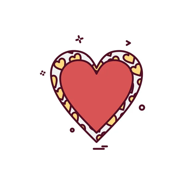 Diseño Iconos Corazón Ilustración Vectorial Para San Valentín — Archivo Imágenes Vectoriales