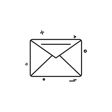 İleti simgesi tasarım vektörü 