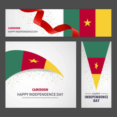 Kamerun bağımsızlık günün kutlu olsun afiş ve arka plan belirleme