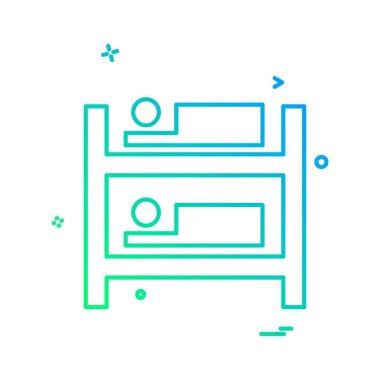 Mobilya simgesi tasarım, renkli vektör çizim