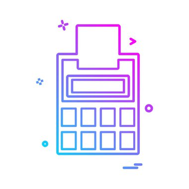 Hesap makinesi simgesi tasarım vektörü 