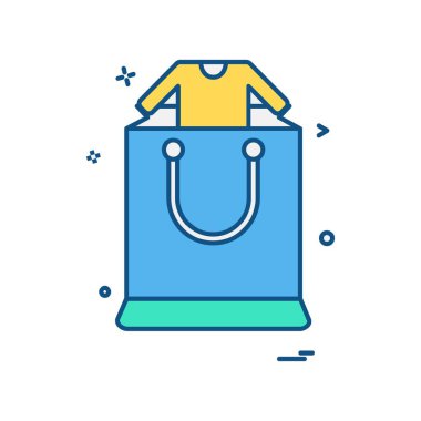 Alışveriş simge tasarlamak vektör 