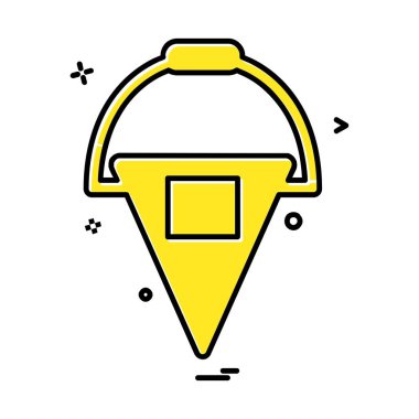 Maske simgesi tasarım, vektör çizim