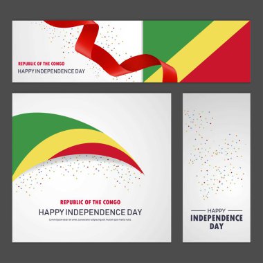 Mutlu Cumhuriyeti Kongo bağımsızlık günü afiş ve arka plan belirleme