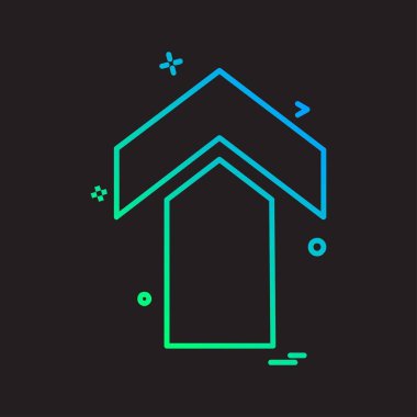 Yukarı ok simgesi tasarım vektörü