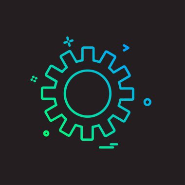 Dişli simge tasarlamak vektör