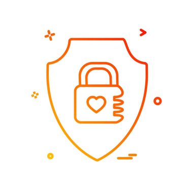 Kalkan simgesi tasarım, renkli vektör çizim