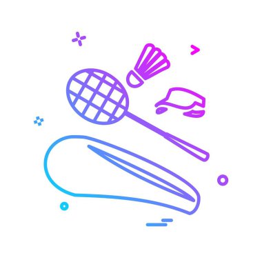 Badminton simge tasarlamak vektör