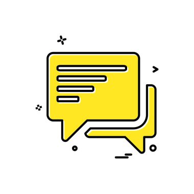 konuşan sohbet sms simge vektör çizim 