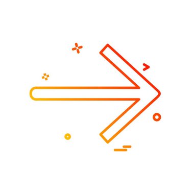 Sağ ok simge tasarlamak vektör