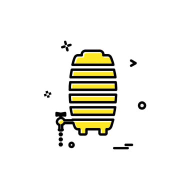 İçki simgesi tasarım, renkli vektör çizim 