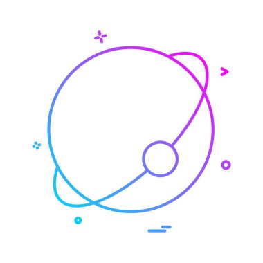 Atom simge vektör tasarım illüstrasyon