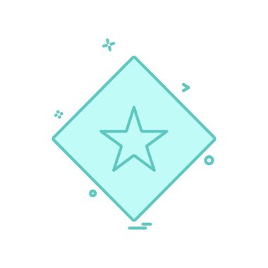 Yıldız simgesi tasarım vektörü