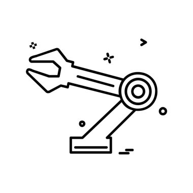 Donanım aracı simgesi tasarım, renkli vektör çizim 