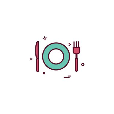 Gıda simgesi tasarım vektörü 