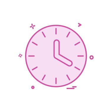 Saat simgesi tasarım vektörü