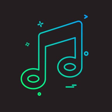 Müzik simge tasarlamak vektör