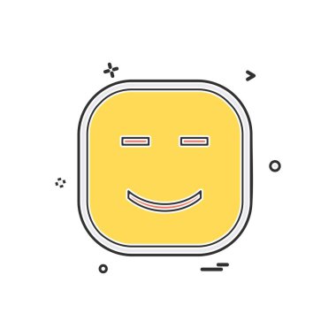 Mutlu Emoji simge tasarlamak vektör