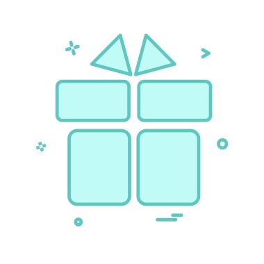 Hediye kutusu simge vektör beyaz arka plan üzerinde