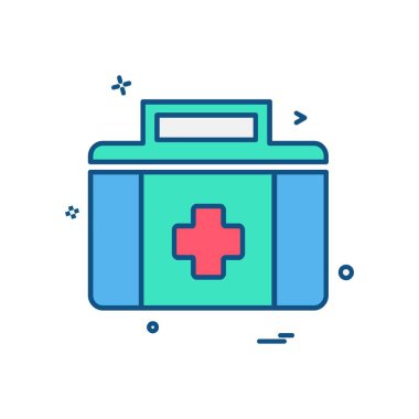 Tıbbi simge tasarım, renkli vektör çizim