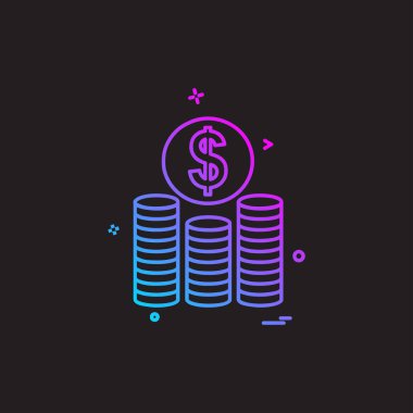 Dolar simgesi tasarım vektörü