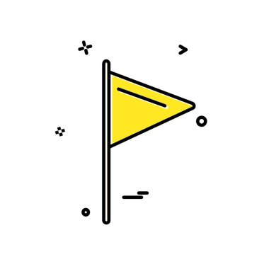 Bayrak simgesi tasarım vektörü