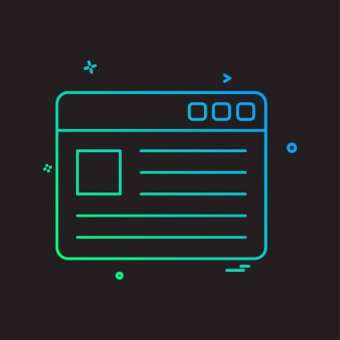 Web yerleşim simgesi tasarım vektörü