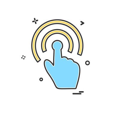 Simge tasarım vektörüne dokun