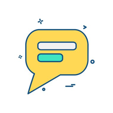 İleti simgesi tasarım vektörü