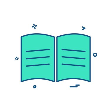 kitap okul simge vektör tasarımı 