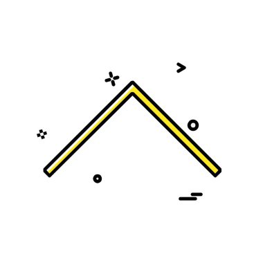 Yukarı ok simgesi tasarım vektörü