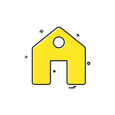 Ev simgesi tasarım vektörü 