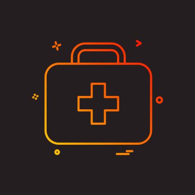 İlk yardım kutusu simge tasarlamak vektör