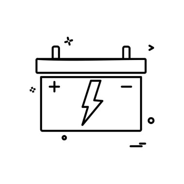 Batarya simgesi tasarım vektörü