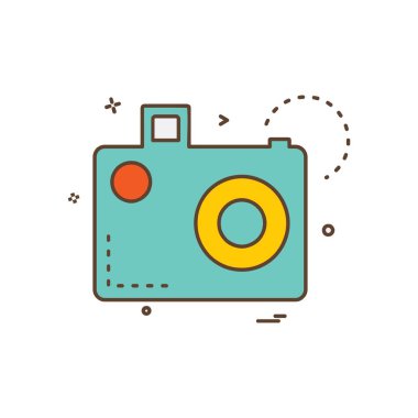 Kamera simgesi tasarım vektörü