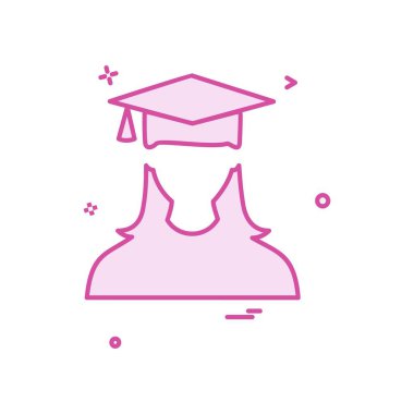 Öğrenci simgesi tasarım vektörü 