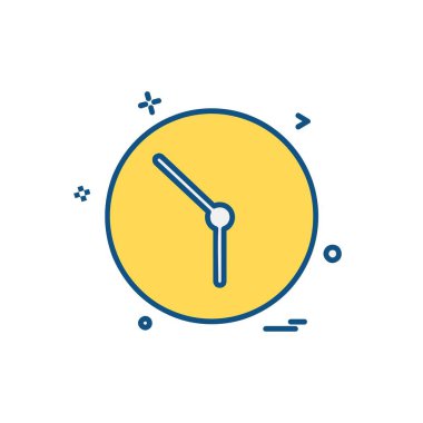 Saat simgesi tasarımı, vektör çizim