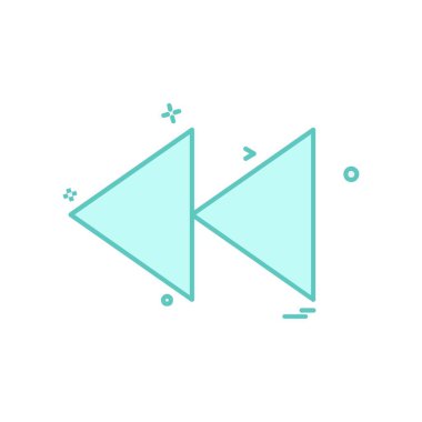 Sol simgesi tasarım, renkli vektör çizim