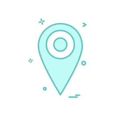 Gezinti simgesi tasarım, renkli vektör çizim