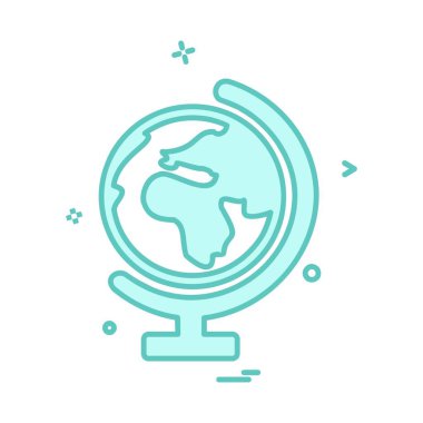 Dünya küre simge tasarlamak vektör 