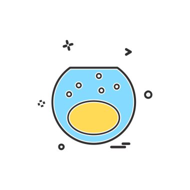 İçki simgesi tasarım, renkli vektör çizim 