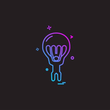 Sunu simgesi tasarım, renkli vektör çizim