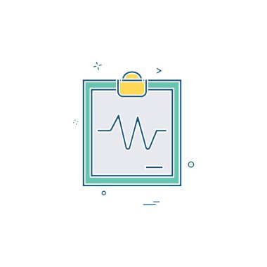 EKG rapor simge tasarlamak vektör 