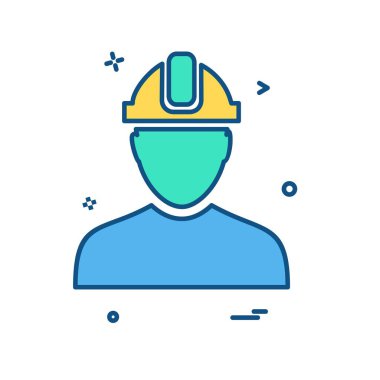 Erkek avatar simge tasarlamak vektör