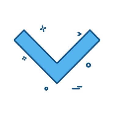 Aşağı ok simgesi tasarım vektörü